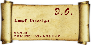 Dampf Orsolya névjegykártya